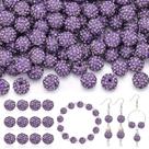 Miçangas TINKRSTUFF 120 unidades, roxas, 10 mm, strass, redondas Miçangas TINKRSTUFF 120 unidades, roxas, 10 mm, strass, redondas