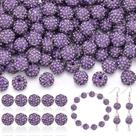 Miçangas TINKRSTUFF 160 unidades de 10 cm de strass roxo DIY Miçangas TINKRSTUFF 160 unidades de 10 cm de strass roxo DIY