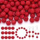 Miçangas TINKRSTUFF 200 peças de strass vermelho com 1 cm de diâmetro Miçangas TINKRSTUFF 200 peças de strass vermelho com 1 cm de diâmetro