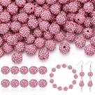 Miçangas TINKRSTUFF 200 unidades de miçangas de strass rosa de 10 cm
