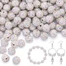 Miçangas TINKRSTUFF 200 unidades de strass Crystal AB de 10 mm Miçangas TINKRSTUFF 200 unidades de strass Crystal AB de 10 mm