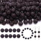 Miçangas TINKRSTUFF 200 unidades de strass roxo escuro de 10 mm Miçangas TINKRSTUFF 200 unidades de strass roxo escuro de 10 mm