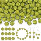 Miçangas TINKRSTUFF Olivine 120 unidades de strass redondas de 10 mm Miçangas TINKRSTUFF Olivine 120 unidades de strass redondas de 10 mm