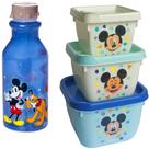 Mickey Potes e Garrafa Micro-ondas Freezer Kit Lanche