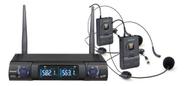 Micofone Sem Fio Duplo Headset Karsect Ks248 Dh Uhf 48 Canal