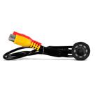 Micro Câmera de Ré Automotiva TechOne Infravermelho Visão Noturna 8 Leds Preta