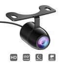 Micro Câmera Ré Borboleta Universal HD Noturna 170 Imagem Colorida Auxílio Manobra Baliza