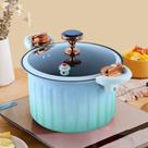 Micro Panela de Pressão com Tampa e Alça, Panela de Cozimento para Arroz, Sopa, Macarrão, Frango, a Gás, 12L