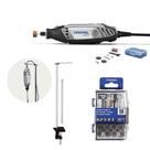 Micro Retífica Dremel 3000, 120W, até 33.000rpm Kit Completo 42 Peças 10 Acess., Suporte e Kit Extra D3000