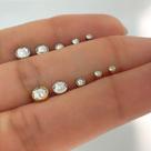 MICROBELL RETO AÇO CRISTAL FLAT - Piercing de Aço Cirúrgico