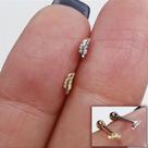 MICROBELL RETO OURO 18K MICRO PENINHA - Joia de Piercing MICROBELL RETO OURO 18K MICRO PENINHA - Joia de Piercing