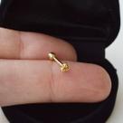 MICROBELL RETO OURO 18K TRILION LISO - Joia para Piercing