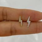 Microbell reto prata 925 com zircônias cristal - 1,2mm calibre Microbell reto prata 925 com zircônias cristal - 1,2mm calibre