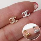 MICROBELL RETO PRATA 925 DOUBLE C - Piercing em Prata 925
