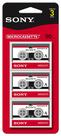 Microcassete Sony MC90R/3 - 90 Minutos (Pacote com 3 Unidades)