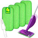 Microfibra reutilizável Mop Pads Befanty para Swiffer Wet Jet x4
