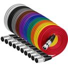 Microfone arco-íris balanceado XLR Cable Copkim de 1,8 m e 3 pinos