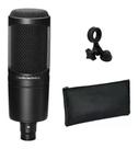 Microfone Audio-technica At2020 Condensador Cardioid Podcast Estúdio Youtuber