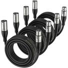 Microfone balanceado premium EBXYA com cabo XLR, pacote com 4, 4,5 m Microfone balanceado premium EBXYA com cabo XLR, pacote com 4, 4,5 m