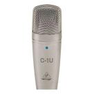 Microfone behringer condensador c-1u cinza prata
