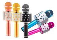 Microfone Bluetooth S/ Fio Infantil Youtuber Karaoke Cores