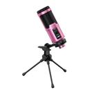 Microfone CableTime Condensador Cardioide Com Tripé Rosa