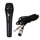 Microfone Cardioide P10 XLR Custom Sound CSMS 835 Cabo 5M Preto Microfone Cardioide P10 XLR Custom Sound CSMS 835 Cabo 5M Preto