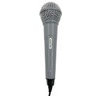 Microfone Com Cabo 3m Karaoke Igreja Bar Cinza Profissional