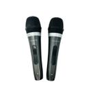 Microfone Com Fio Duplo Tomate MT 1003 Preto - Para Uso Profissional