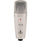 Microfone condensador behringer c3 multipadrão cardioide omni figura 8 xlr