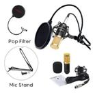 Microfone Condensador Bm 800 Preto Studio De Gravação Web Rádio e Podcast