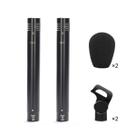 Microfone Condensador C02 Preto Par Estéreo