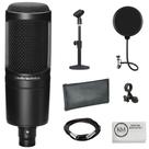 Microfone Condensador Cardioide Audio-Technica AT2020 com Kit Completo Microfone Condensador Cardioide Audio-Technica AT2020 com Kit Completo