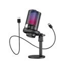 Microfone Condensador Gamer LED RGB Gravação Podcast Kapbom KA-8759 Microfone Condensador Gamer LED RGB Gravação Podcast Kapbom KA-8759