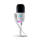 Microfone Condensador Gamer Logitech G Yeti GX com RGB LIGHTSYNC, USB Plug and Play para Gravação de Conteúdo e Streaming,Branco- 988-000575