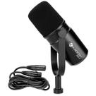 Microfone Condensador KME7 Kadosh Preto Metálico Com Suporte Para Estúdio Gravação Lives Podcast