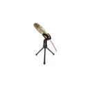 Microfone condensador profissional c/tripé pc youtube le-908 cor dourado