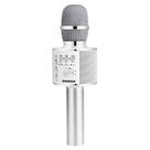 Microfone de karaokê BONAOK Q37 sem fio Bluetooth Prateado
