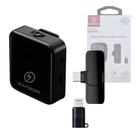 Microfone de Lapela Bluetooth Conexão Tipo-C e Lightning Kapbom KA-R10