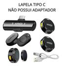 Microfone de Lapela Duplo Profissional Tipo C Compatevél com Iphone sem Fio Magnetico Kaidi KMF4-C/A Microfone de Lapela Duplo Profissional Tipo C Compatevél com Iphone sem Fio Magnetico Kaidi KMF4-C/A