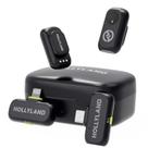 Microfone de Lapela Duplo Sem Fio_Hollyland LARK_A1 Duo Combo Wireless