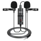 Microfone de Lapela Duplo Vokal SLM20 para com Bag - Preto
