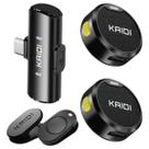 Microfone de Lapela Kaidi KMF4 Profissional Áudio Gravação Celular PC Entrevista Sem Fio
