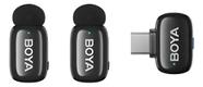 Microfone De Lapela Mini-05 Android Tipo-c Duplo Cinza-escuro