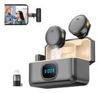 Microfone de Lapela Sem Fio 2 em 1 Plug and Play Para Celular Áudio Profissional na Hora Microfone de Lapela Sem Fio 2 em 1 Plug and Play Para Celular Áudio Profissional na Hora