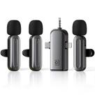 Microfone de lapela sem fio AWSENS 3 em 1 para iPhone/Android