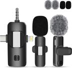 Microfone de lapela sem fio Cilate K15 para iPhone/Android