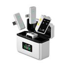 Microfone de Lapela Sem Fio Conexão Tipo-C e Lightning com Redução de Ruído Eletromex EL-1853
