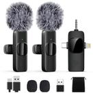 Microfone de lapela sem fio de lapela LIZHUZHONG para iPhone