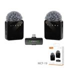 Microfone de Lapela Sem Fio Duplo A'Gold MCF-19 para Celular Tipo-C Android - Homologado Anatel
